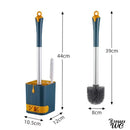 Brosse wc bleu canard