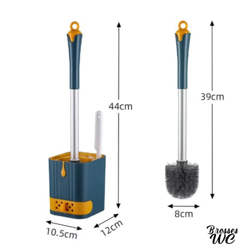 Brosse wc bleu canard