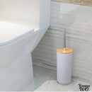 Brosse wc bois et blanc