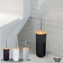 Brosse wc bois et blanc