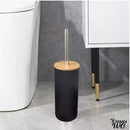 Brosse wc bois et blanc
