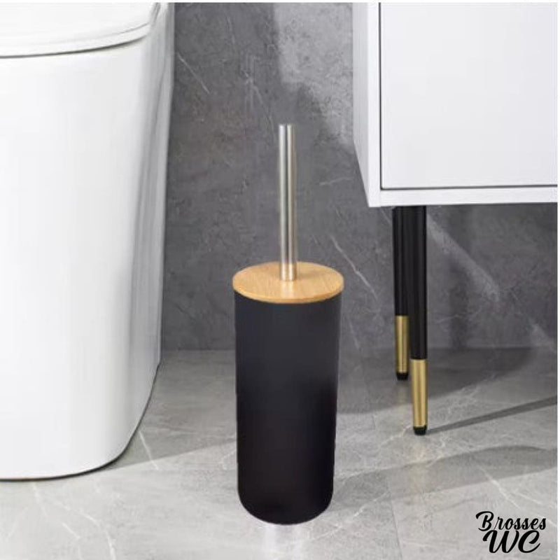 Brosse wc bois et blanc
