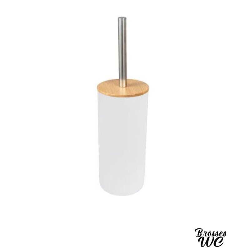 Brosse wc bois et blanc