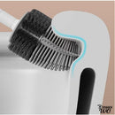 Brosse wc boule poils noirs et blancs