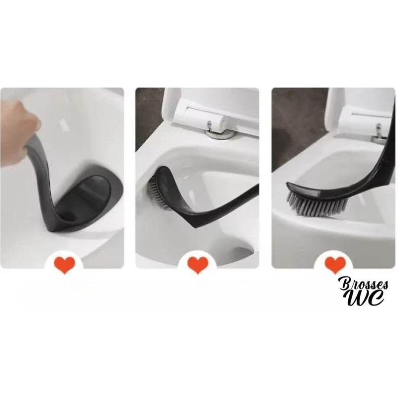 Brosse wc coudée