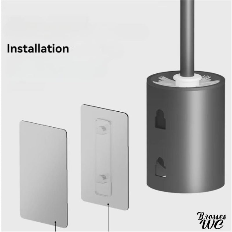 Brosse wc design gris