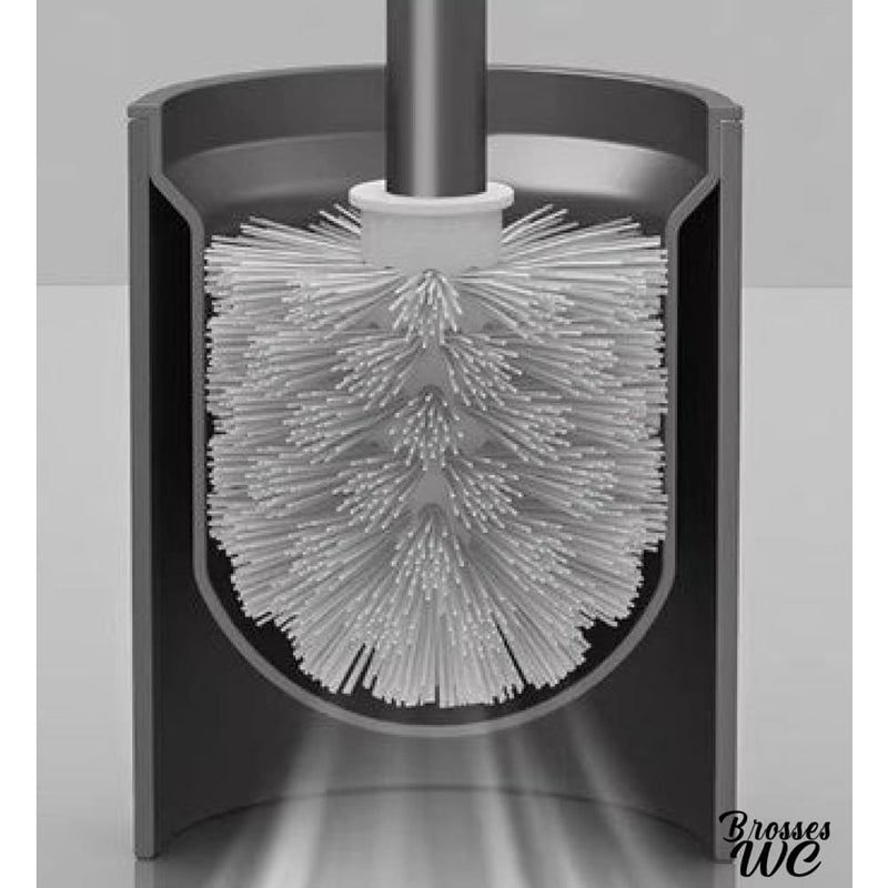 Brosse wc design gris