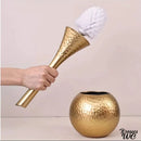 Brosse wc doré