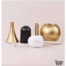 Brosse wc doré