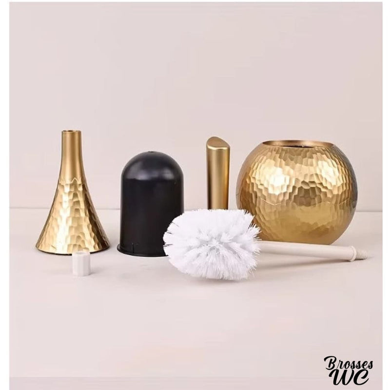 Brosse wc doré