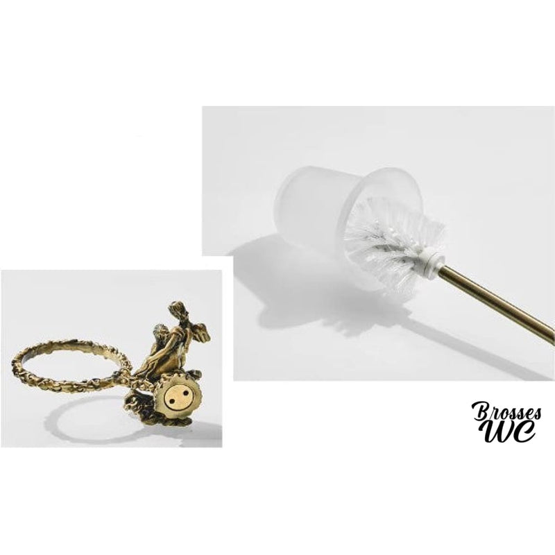 Brosse wc dorée