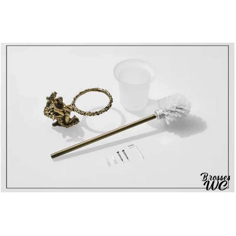 Brosse wc dorée