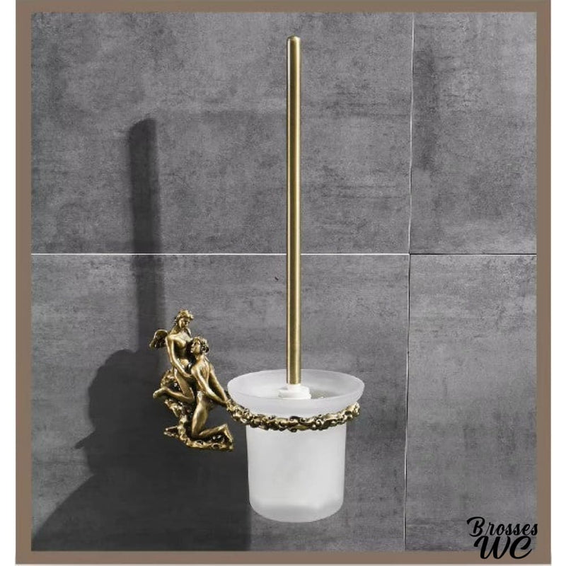 Brosse wc dorée