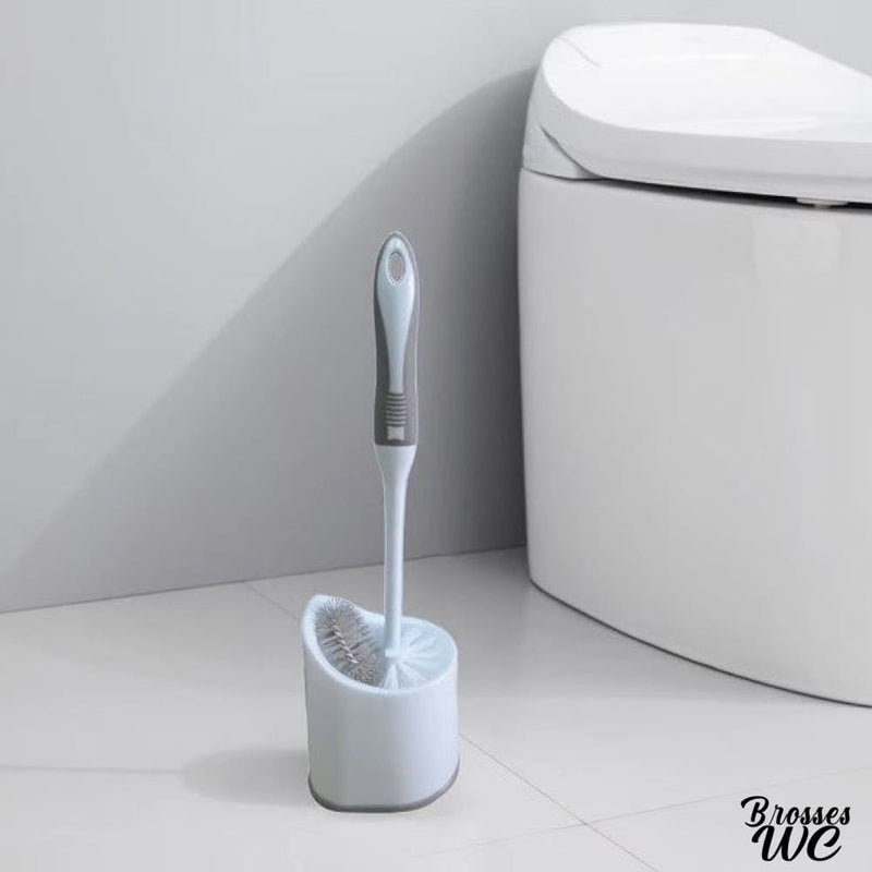 Brosse wc double tête support