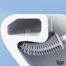 Brosse wc en silicone plate a accrocher au mur