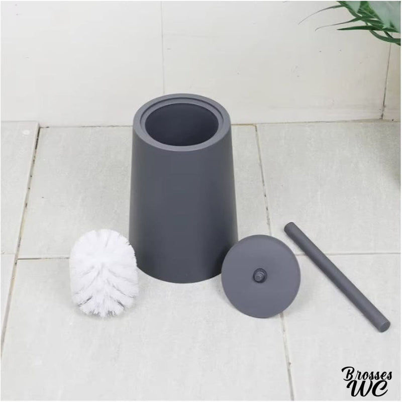 Brosse wc gris anthracite