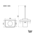 Brosse wc inox mural