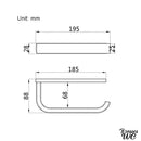 Brosse wc inox mural