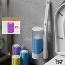 Brosse wc jetable blanche