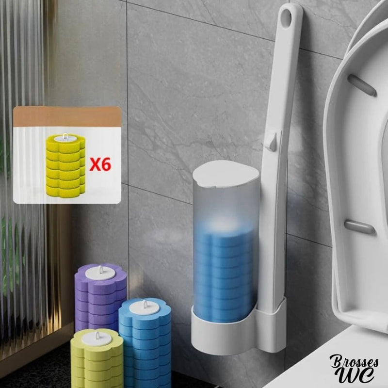 Brosse wc jetable blanche