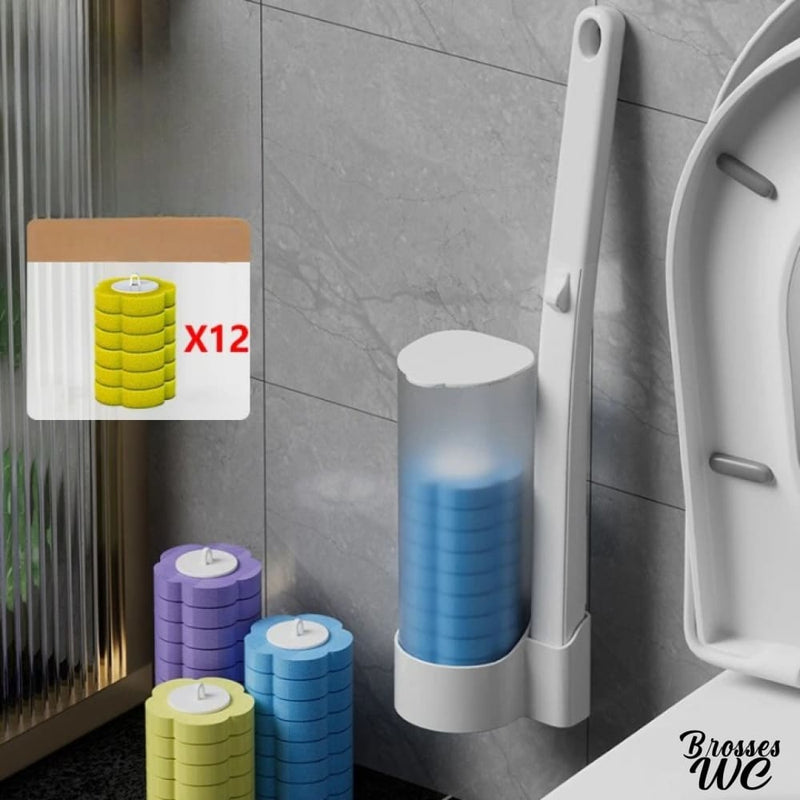 Brosse wc jetable blanche