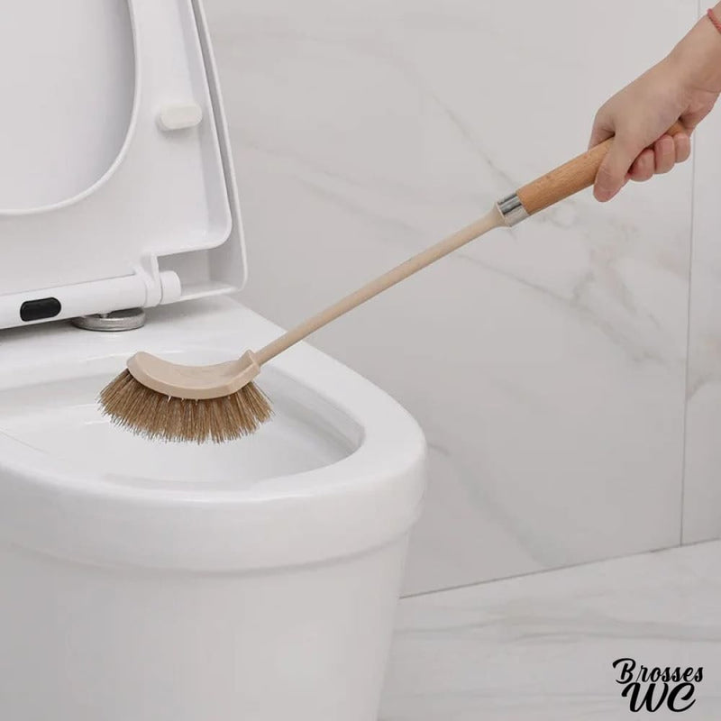 Brosse wc murale bois