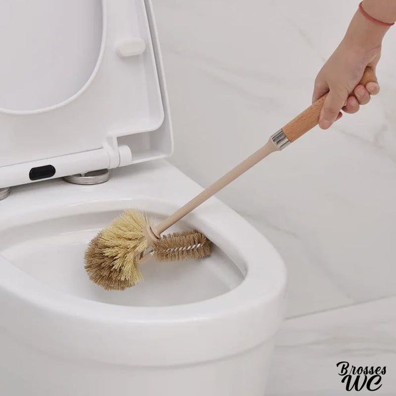 Brosse wc murale bois