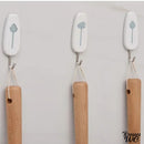 Brosse wc murale bois