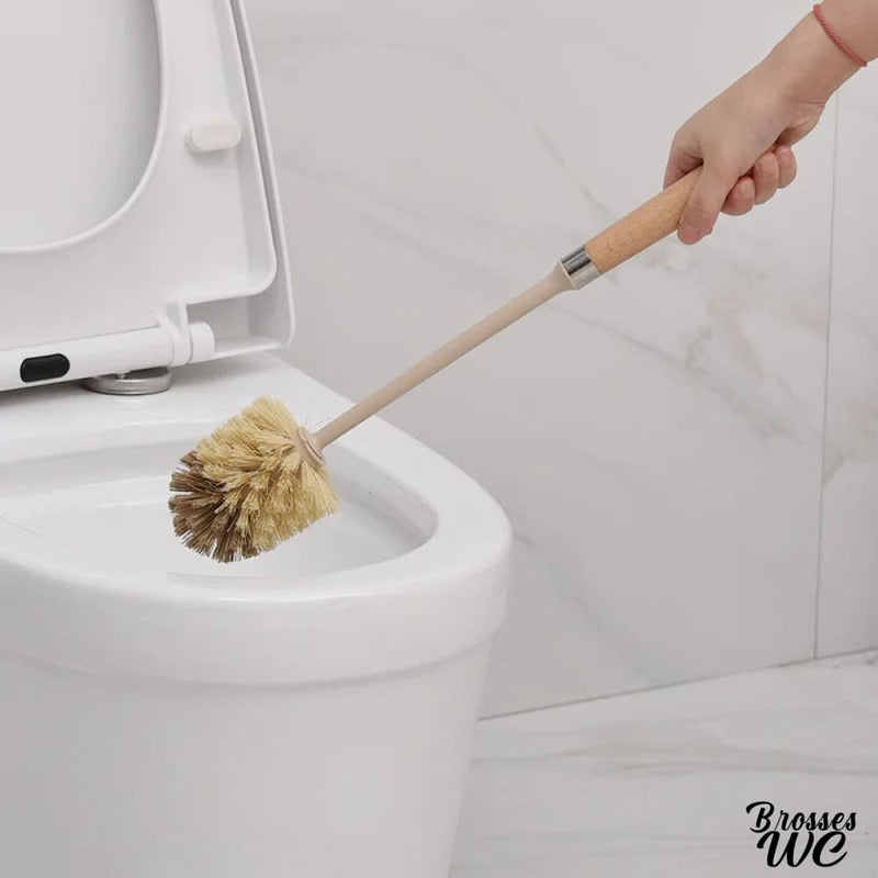 Brosse wc murale bois