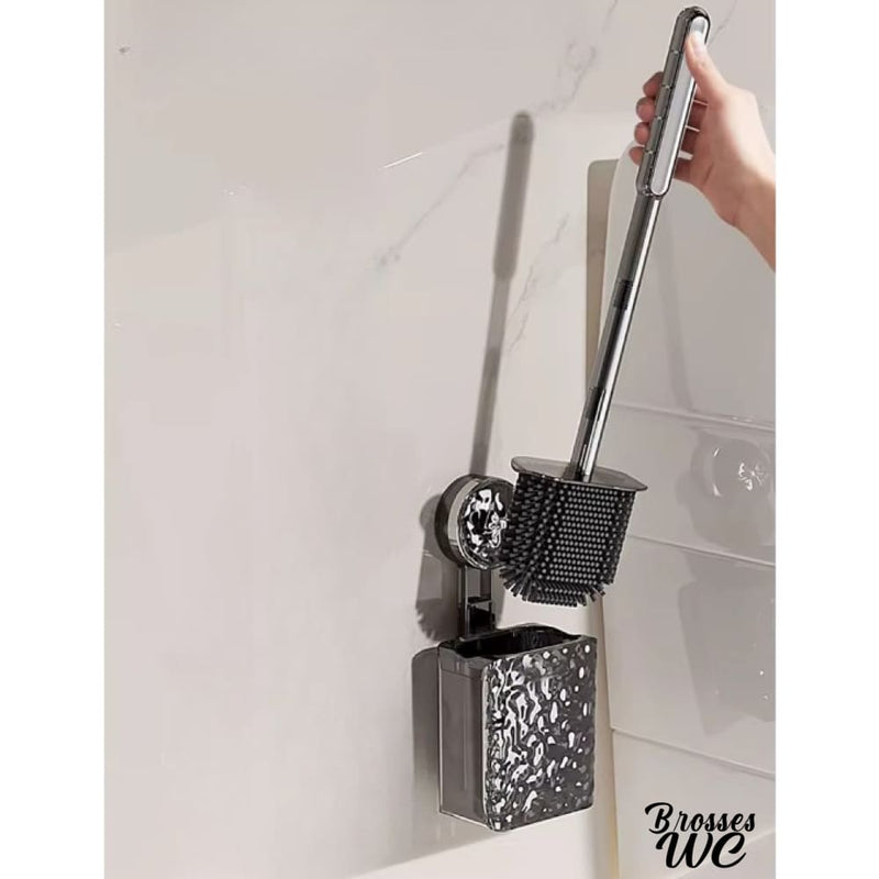 Brosse wc noire paillette