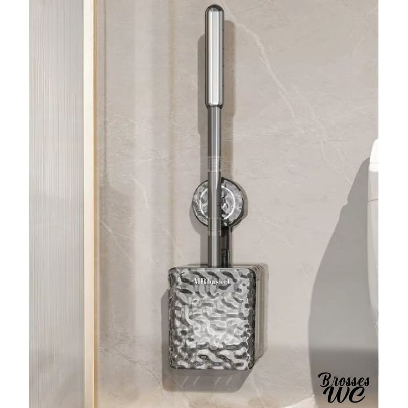 Brosse wc noire paillette