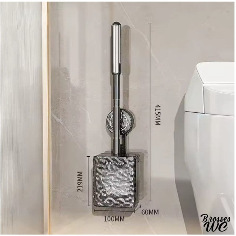 Brosse wc noire paillette