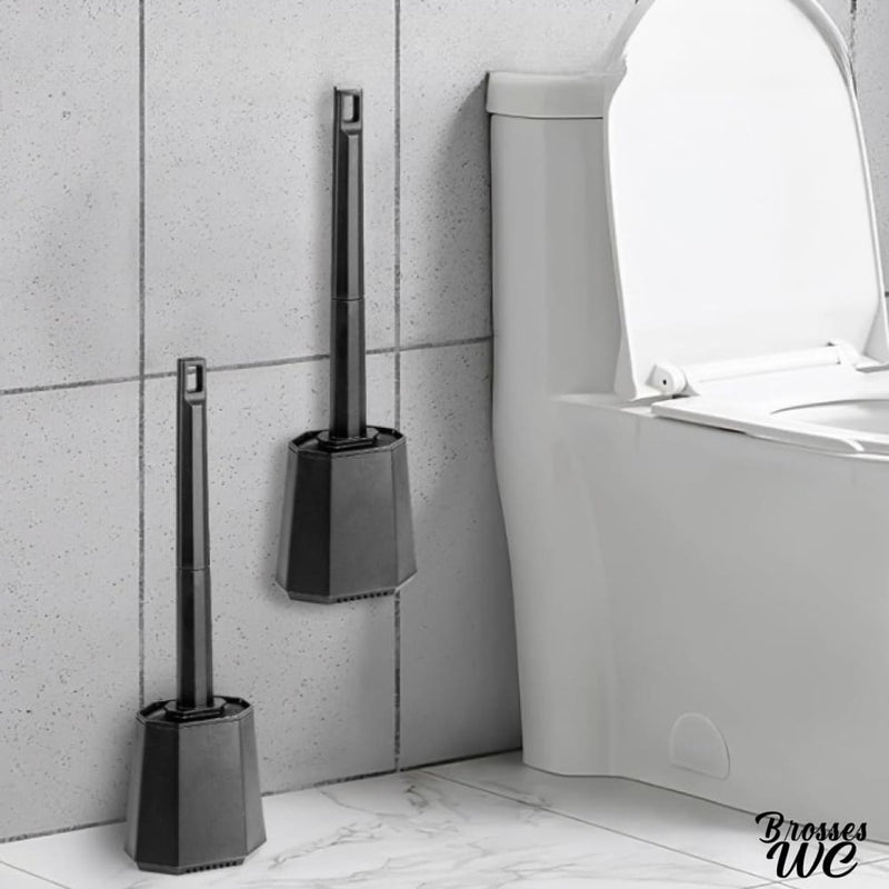 Brosse wc plastique blanc