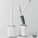 Brosse wc plastique blanc