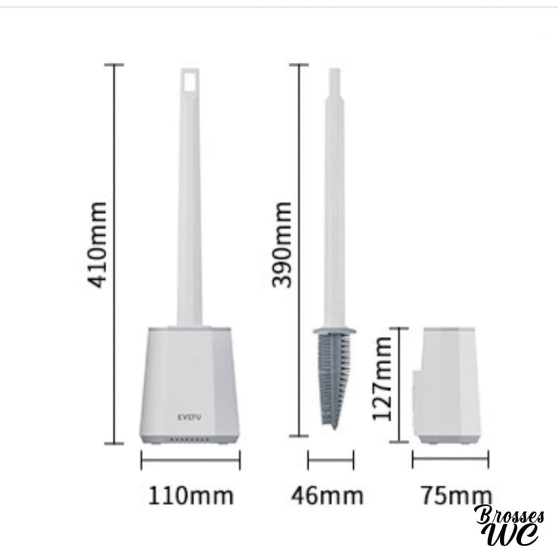 Brosse wc plastique blanc