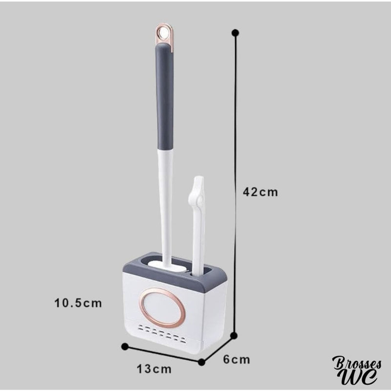 Brosse wc plate en silicone