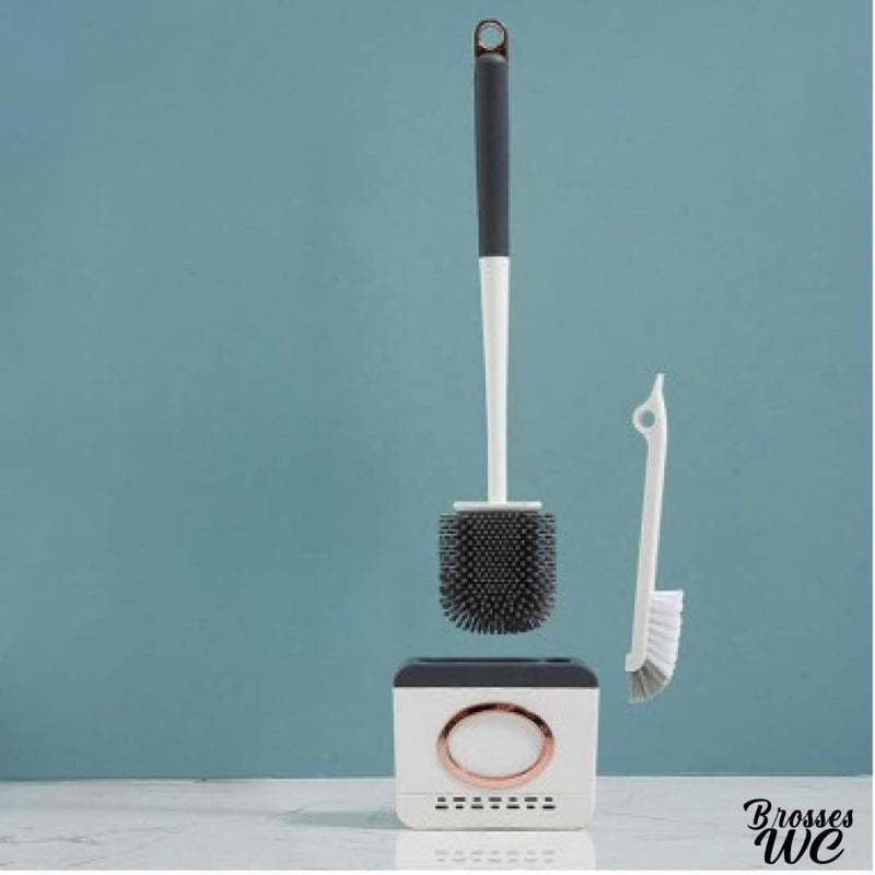 Brosse wc plate en silicone