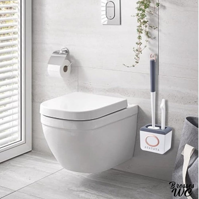 Brosse wc plate en silicone