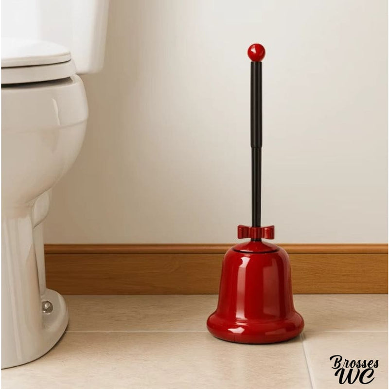Brosse wc porte brosse rouge