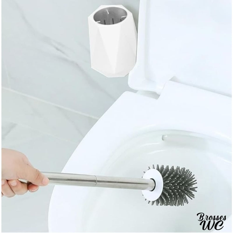Brosse wc résine gris ou blanc