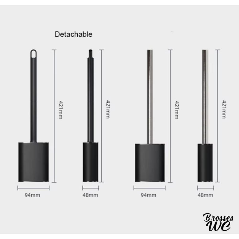 Brosse wc silicone noir