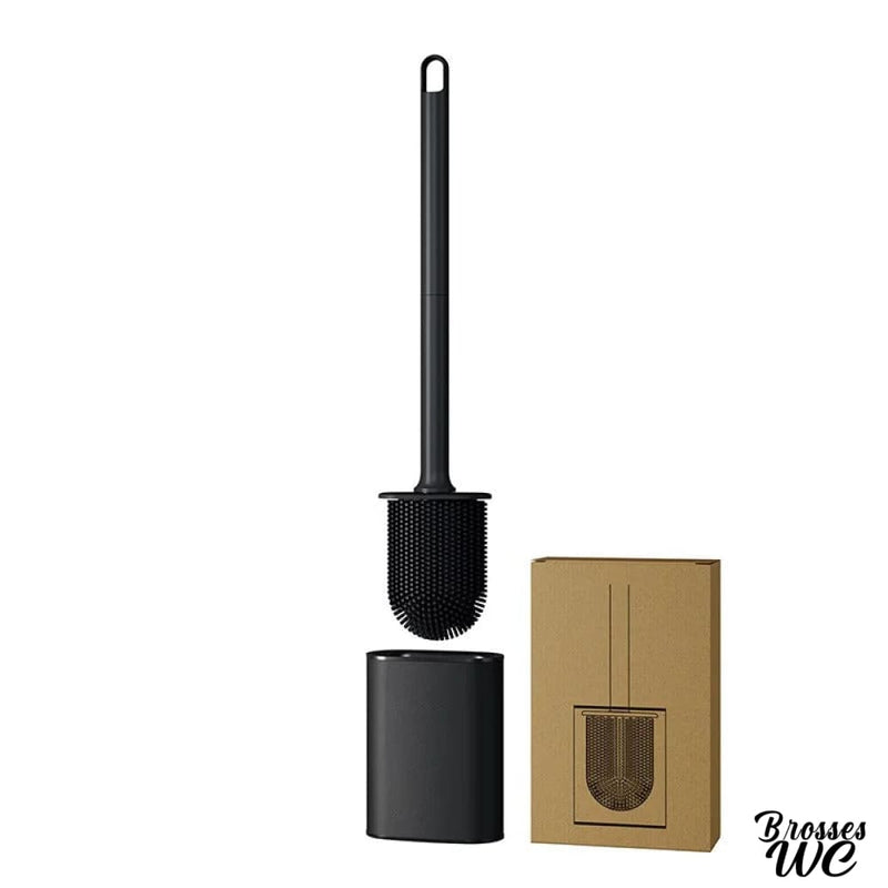 Brosse wc silicone noir