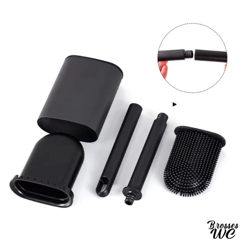 Brosse wc silicone noir