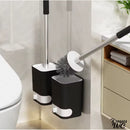 Brosse wc suspendu noir et blanc
