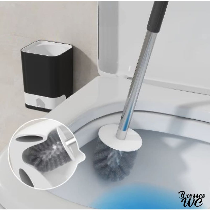 Brosse wc suspendu noir et blanc