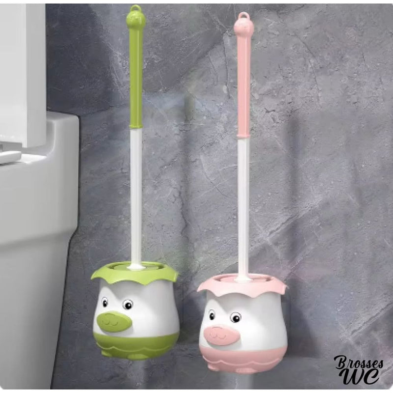 Brosse wc suspendue en couleur