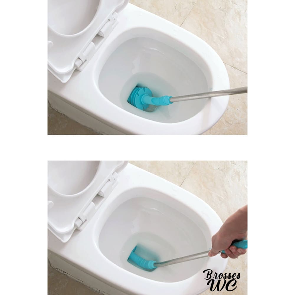Brosse de nettoyage de toilette de de de poignée courbée par