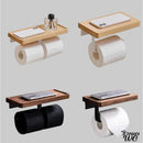 Derouleur papier wc bois avec tablette