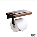 Derouleur papier wc bois avec tablette