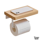 Derouleur papier wc bois avec tablette